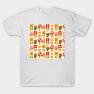 Retro Bugs and Flowers T-Shirt